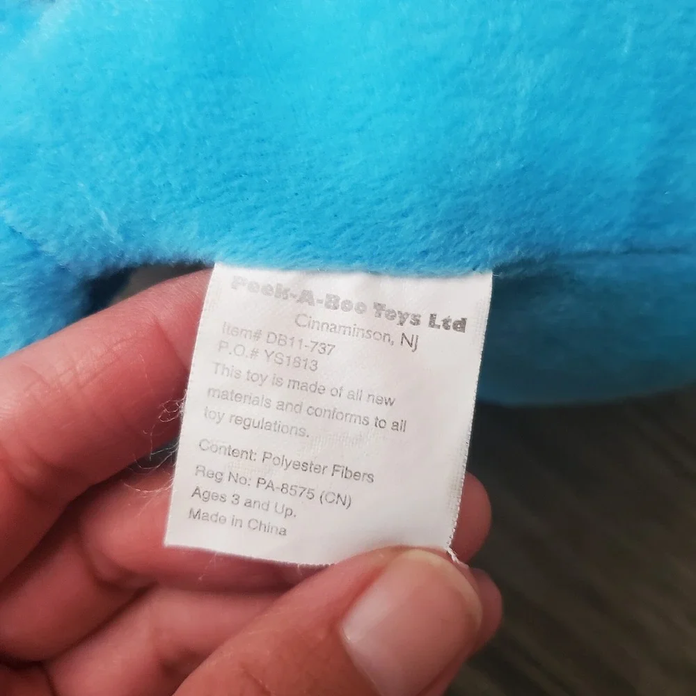 Peek A Boo Toys Narwhal Plush Baby Blue 12